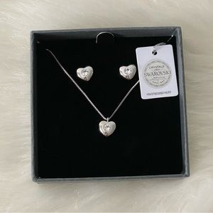 Swarovski Heart Necklace and Earrings Set